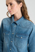 Cargar imagen en el visor de la galería, Camisa BARBARA Blue
