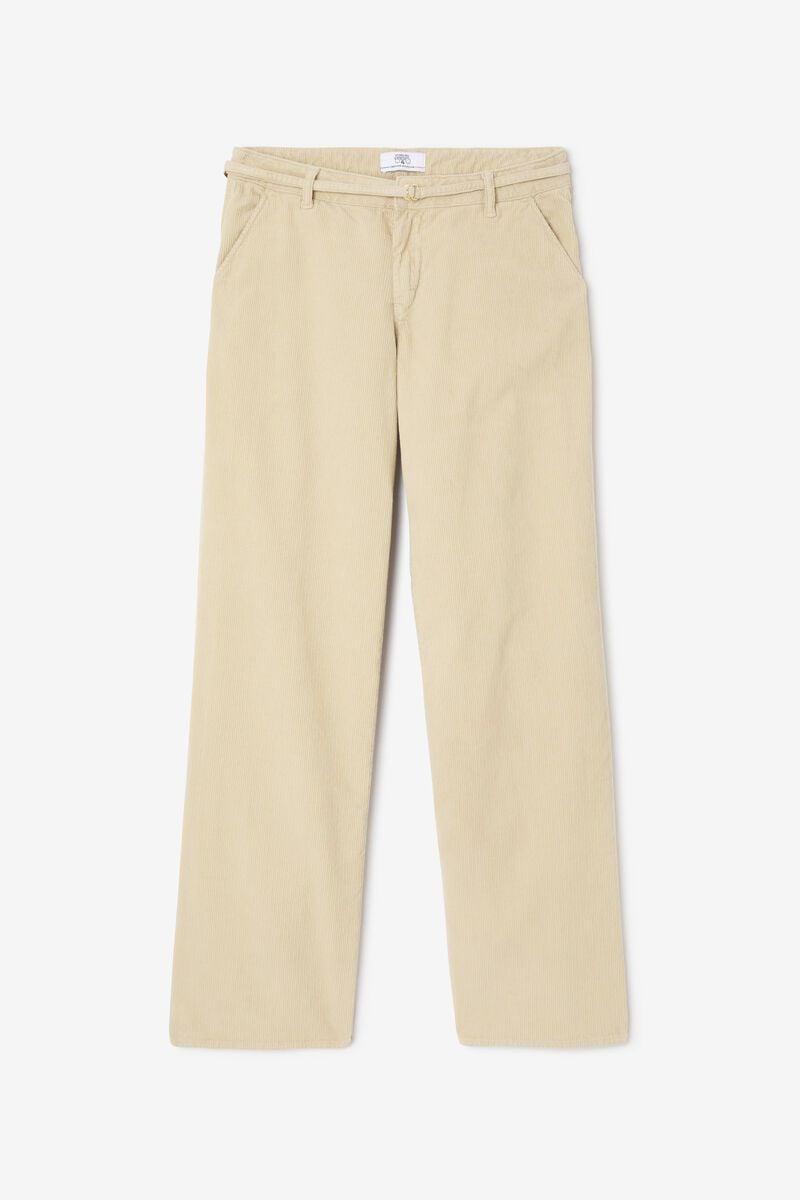 -Pantalón TAHIS Chino Ancho Beige