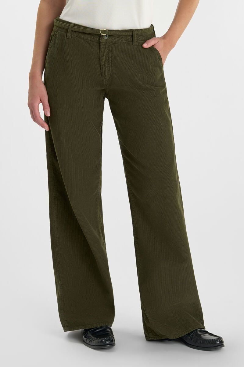 -Pantalón TAHIS Chino Ancho Olive