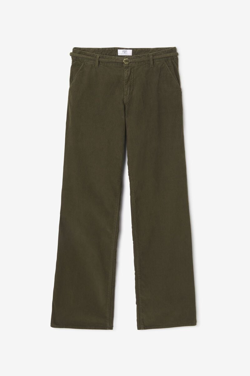 -Pantalón TAHIS Chino Ancho Olive