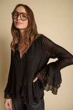 Cargar imagen en el visor de la galería, -Blusa VOLA Balck
